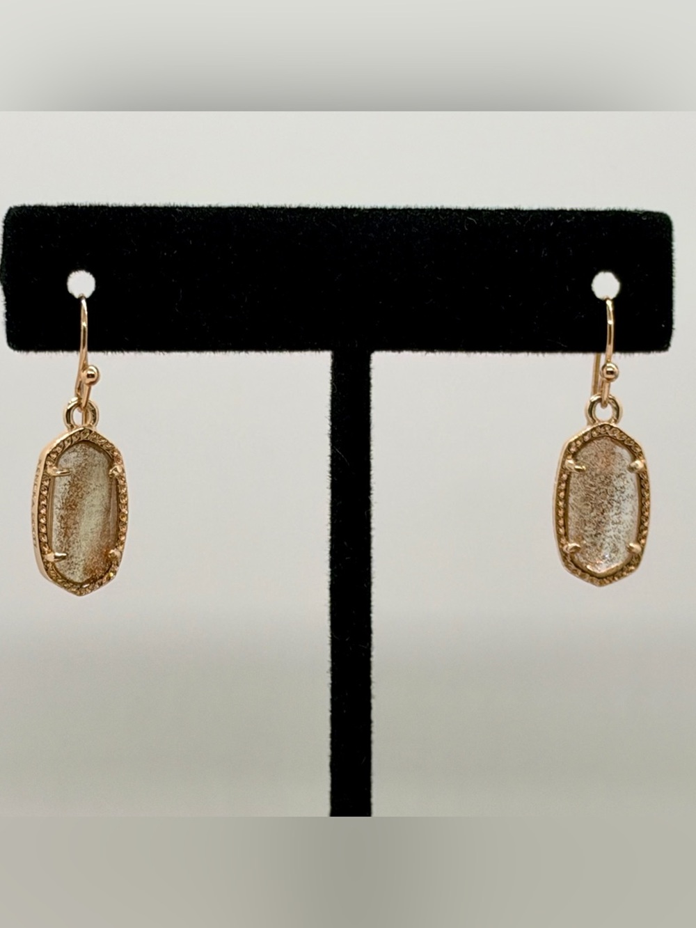 Kendra Scott Lee Rose Gold Peach Illusion Earrings
